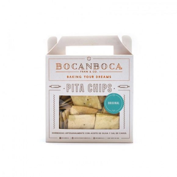 Pita chips sabor original Bocanboca, ideales como aperitivo.