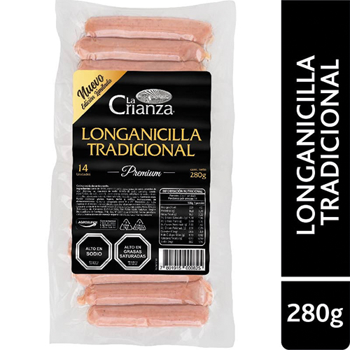 Longanicilla tradicional de carne de cerdo, ideal para la parrilla y como aperitivo.