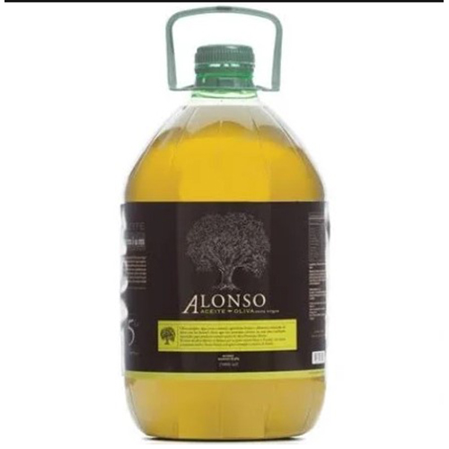 El bidón de aceite de oliva extra virgen Alonso se elabora con una cuidadosa selección de las mejores variedades de olivos de Chile. (5 Litros)