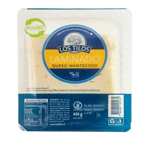 Queso Laminado de Los Tilos es un queso mantecoso de consistencia blanda y formato rectangular.
