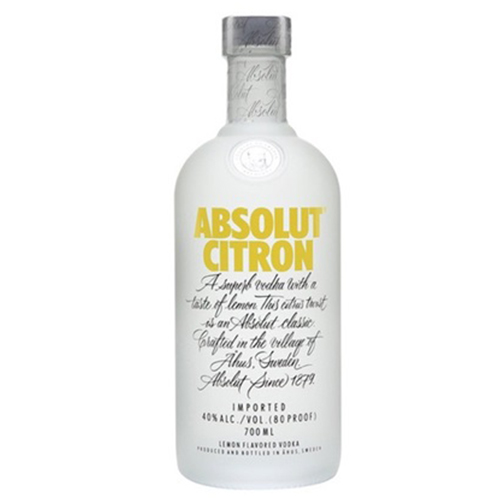 Absolute Blue Citron un vodka sueco de primera calidad con sabor a limón. Se elabora con ingredientes naturales y no contiene azúcar añadido.