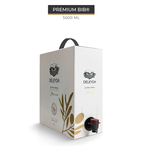 Aceite Deleyda Premium 5 litros, destaca su aroma herbáceo, con notas de manzana. La boca mantiene la frescura de la nariz, buen amargor y un picor marcado y persistente.