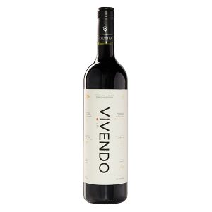 Vino Vivendo Blend en nariz, presenta notas de cereza negra, ciruela fresca, arándanos y un toque especiado de canela y clavo de olor.