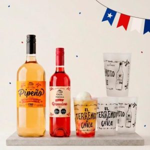 Pipeño + Granadina + 4 vasos